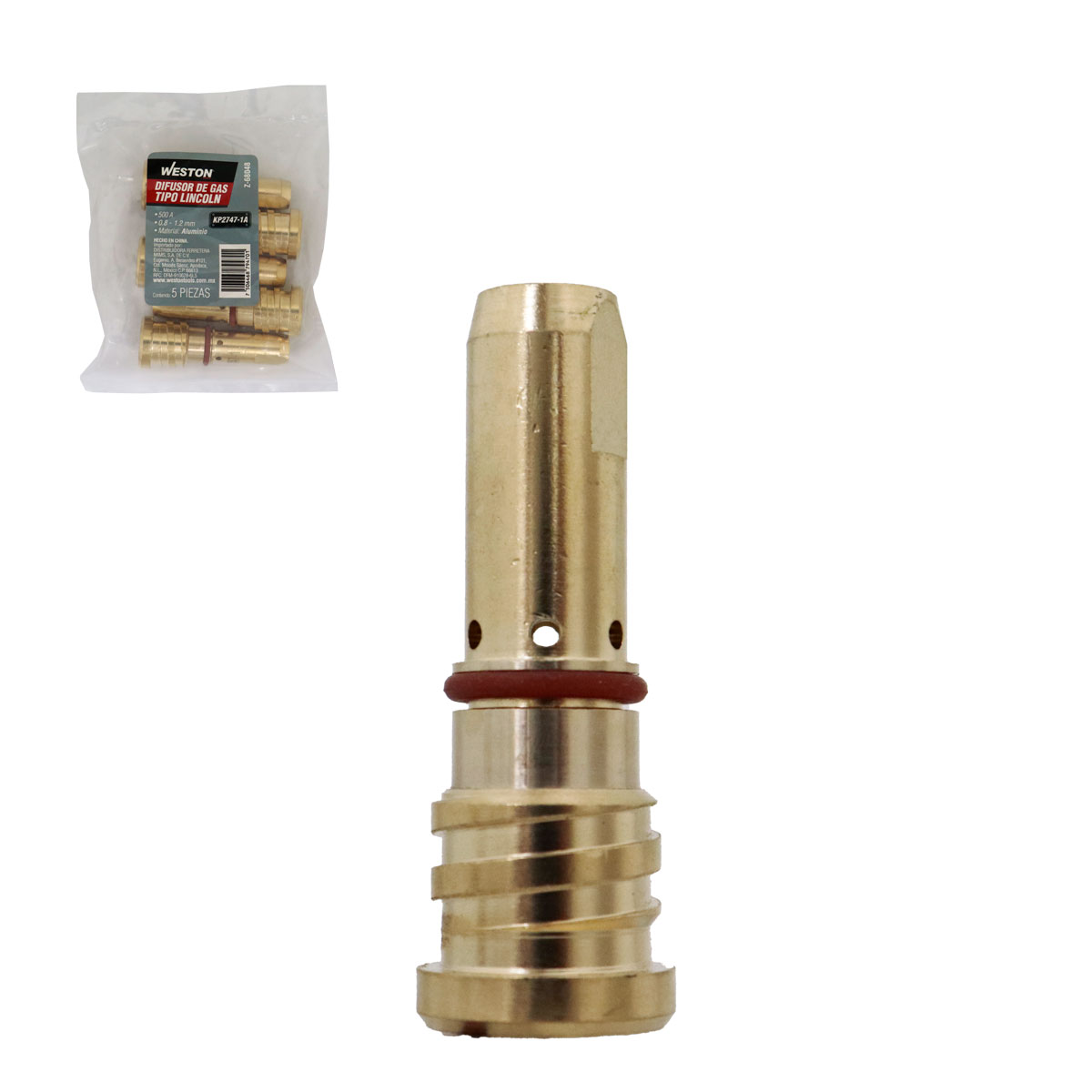DIFUSOR DE GAS D/ALUMINIO TIPO LINCOLN 550AMP KP2747-1A (Precio x pieza - Empaque c/5 pzas)