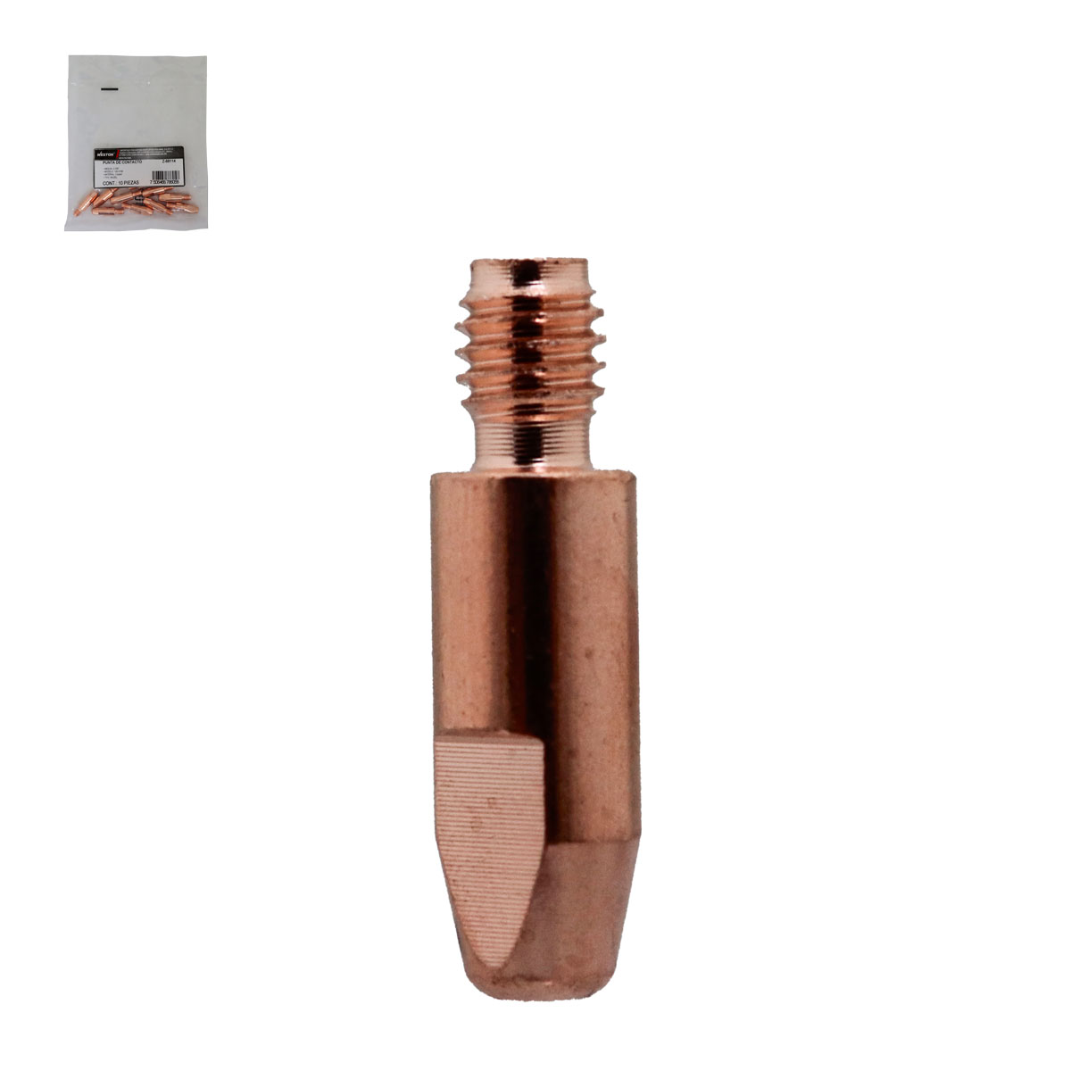 PUNTA DE CONTACTO 0.035" 140.0169 P/ANTORCHA T/BINZEL MB25 Z-65525 (Precio x pieza - Emp. c/10 pzas)