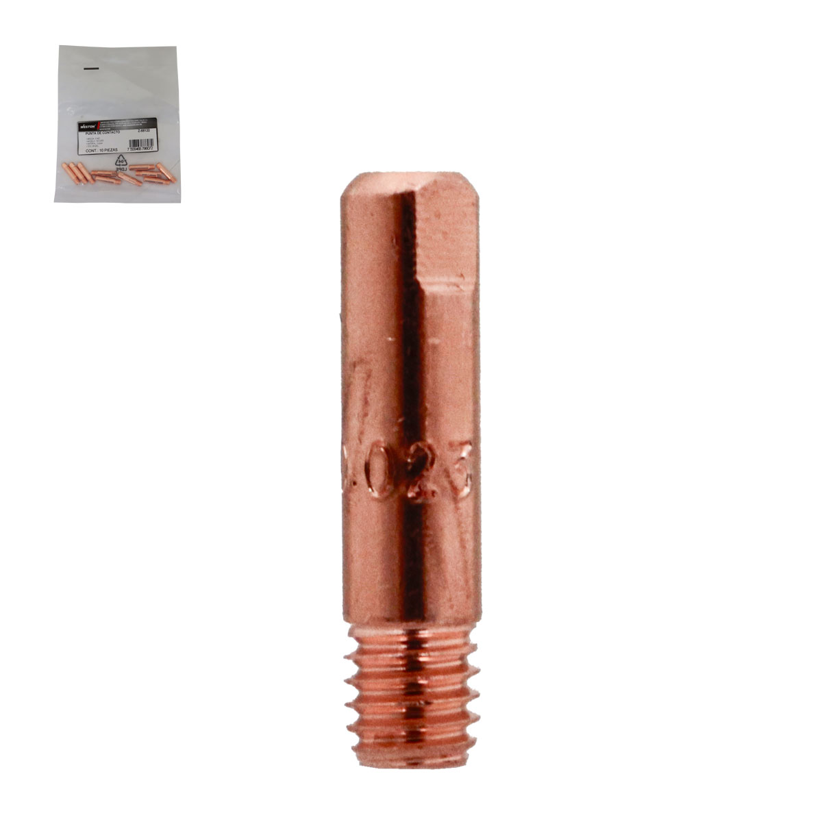 PUNTA DE CONTACTO 0.040" T/BINZEL 140.0253 (Precio x pieza - Emp. c/10 pzas)