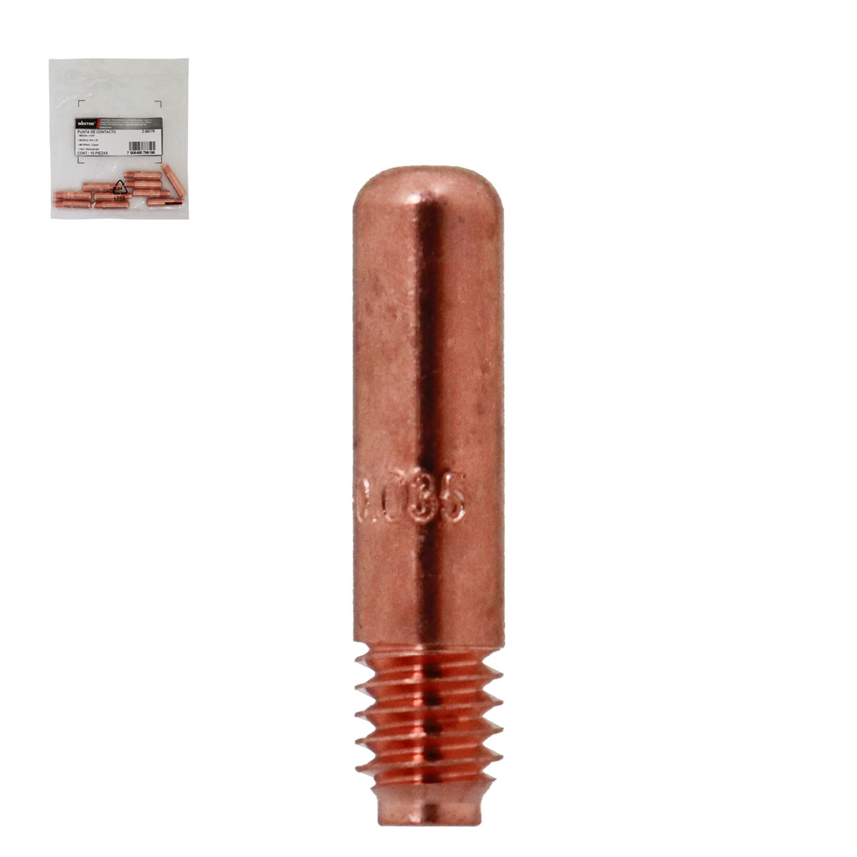PUNTA DE CONTACTO 403-1-35 TIPO TREGASKISS 0.035" (Precio x pieza - Emp. c/10 pzas)