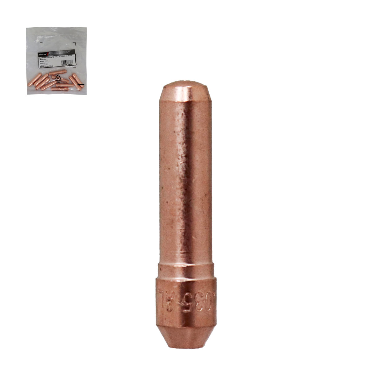 PUNTA DE CONTACTO P/ALUMINIO 0.035" T/BERNARD TT-035AL (Precio x pieza - Emp. c/10 pzas)
