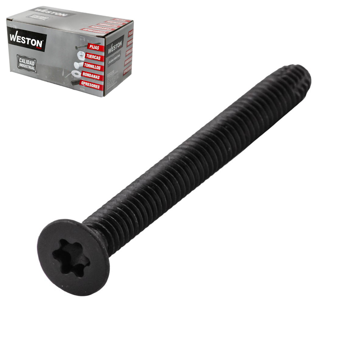 TORN. C.PLANA TORX T/F NEGRO 1/4X2 (Precio x Caja - Caja c/200 pzs