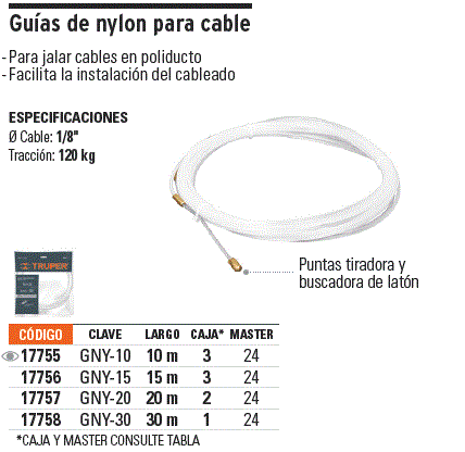 Guia Pasacables 20m - Truper con Ofertas en Carrefour