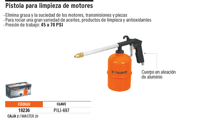 Pistola De Aire Para Limpieza De Motores Truper