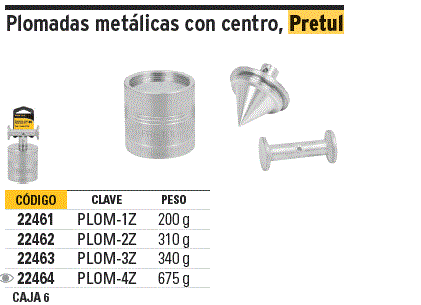 PLOMADAS ALBAÑIL 200 GRS