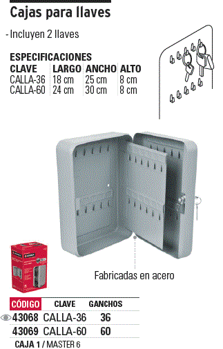 Caja Porta Llaves Con Codigo