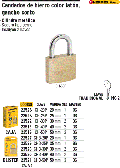 Candado de combinación de disco Hermex 23525 » Distribuidor Truper