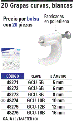 GRAPA PARA CABLE 12MM