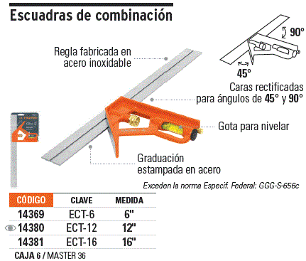 ESCUADRA METALICA 6'' TRUPER