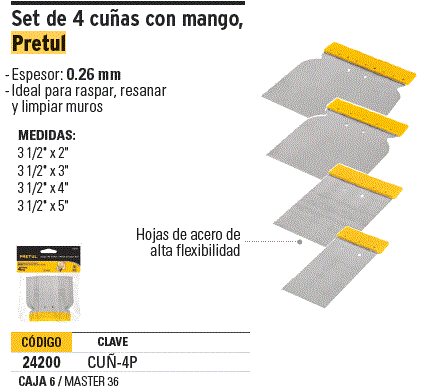 Juego de cuñas de plástico